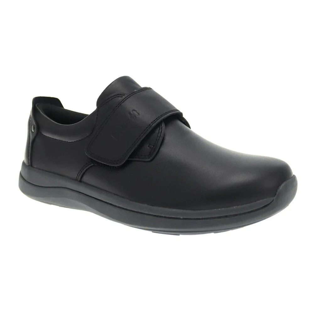 Propet Palmer Black Leather Comfort Hook & Loop Slip-On Sneakers Men's Sz 8.5 3E